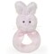 Bearington Baby Lil’ Bunny, 5.5 Inch Pink Soft Stuffed Easter Bunny Rattle, Baby Easter Gifts - Newborn Toy